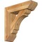 Ekena Millwork Olympic Slat Rough Sawn Bracket w/ Offset Brace, Western Red Cedar, 6"W x 20"D x 20"H BKT0604X20X20OLY06RWR - alternate 1